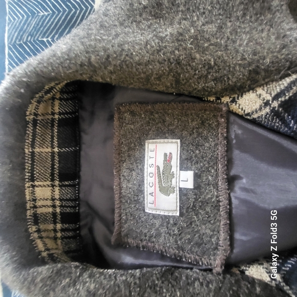 Lacoste Gray Wool Bomber Jacket size L - Picture 2 of 8